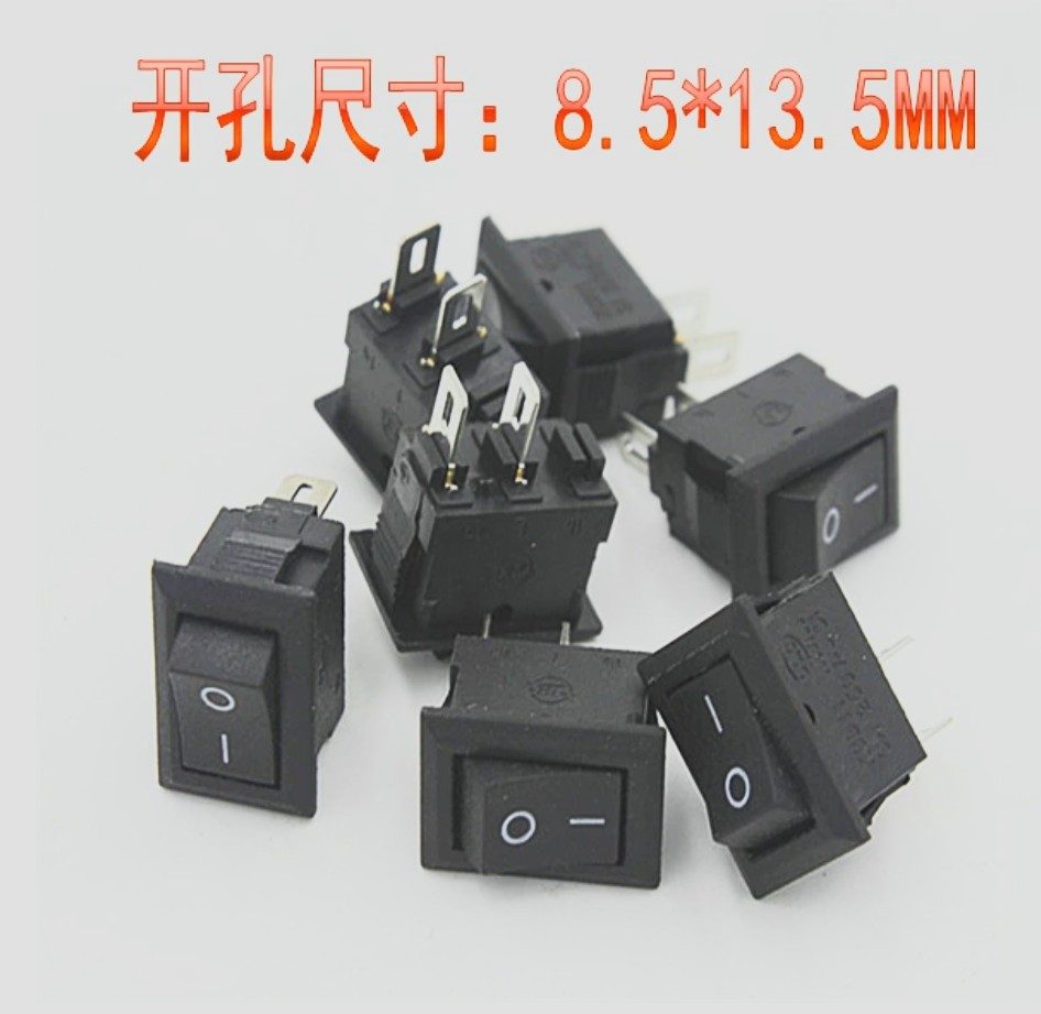 Mini rocker switch panel-mount dimensions, 8.5 by 13.5mm
