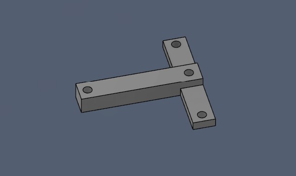 ESP32 mount part, rendered from the STL model