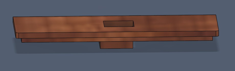 Top cover part, rendered from the STL model